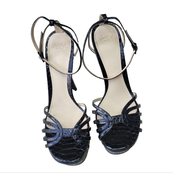 Alevi Milano Caterina Leather Stilletto Pumps Heels 38.5/8.5 - Picture 5 of 13